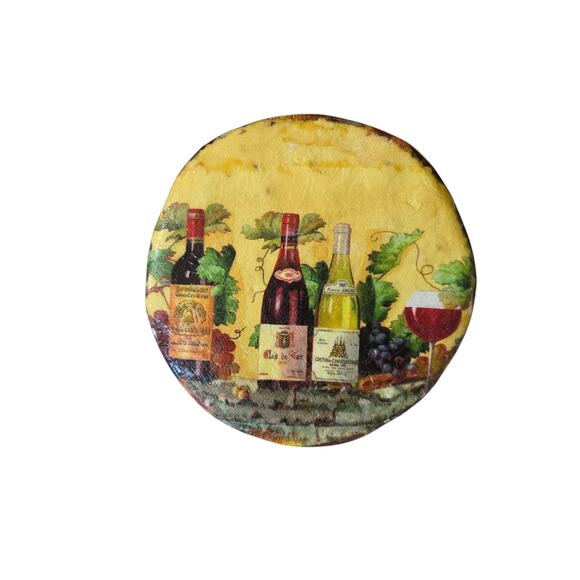 Unique Paper Mache'd Basket Tuscan Wine - Picture 3 of 5